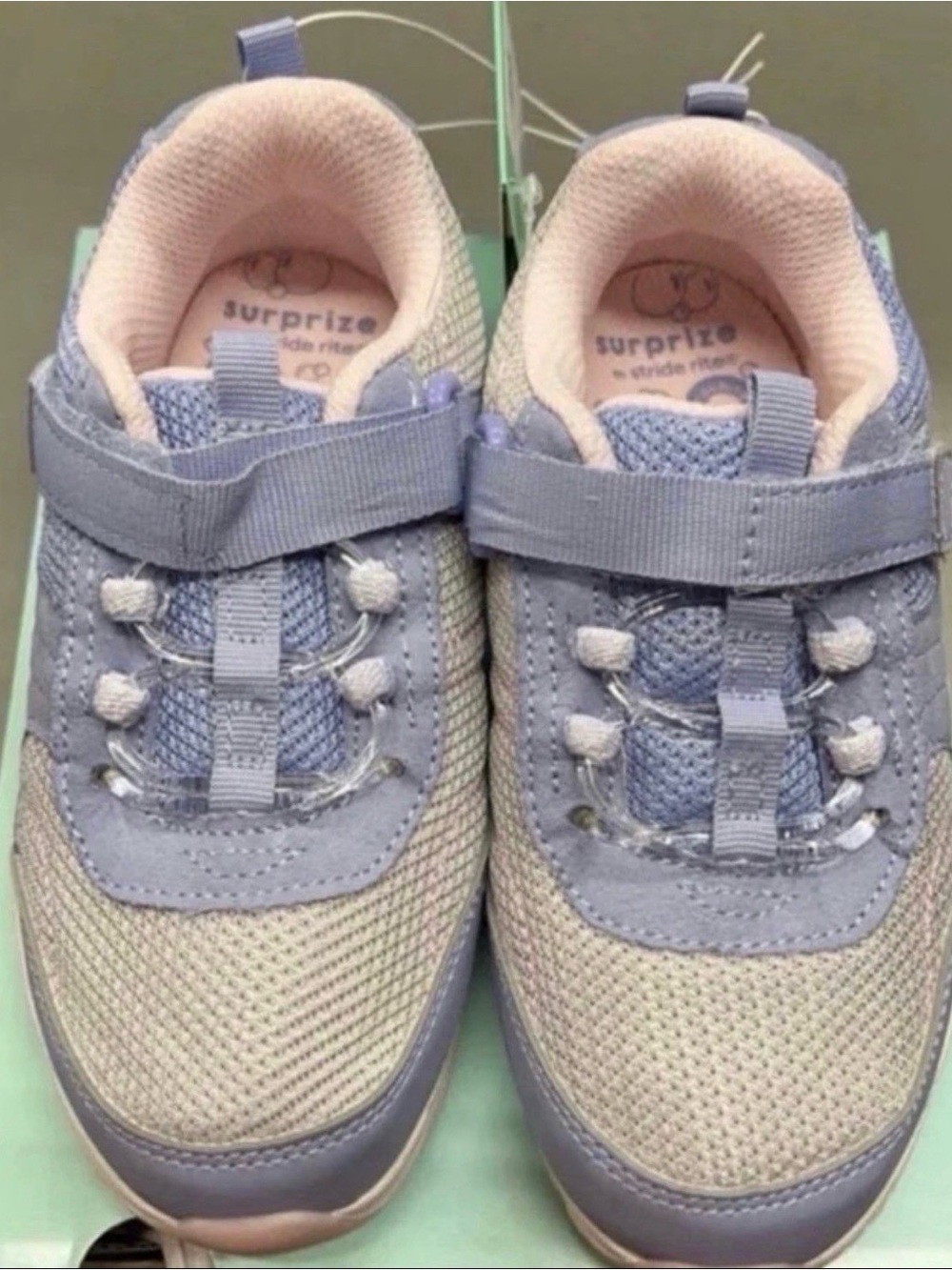 Kids Surprise Velcro Mesh Sneakers in Lavender and Pink